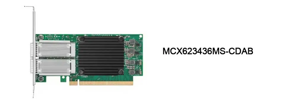 एनवीडिया MCX623436AN-CDAB कनेक्टएक्स-6 डीएक्स एन एडाप्टर कार्ड, 100 जीबीई, ओसीपी3.0, होस्ट प्रबंधन के साथ, डुअल-पोर्ट QSFP56, पीसीआईई 4.0 x16, कोई क्रिप्टो नहीं, थंबस्क्रू (पुल टैब) 0