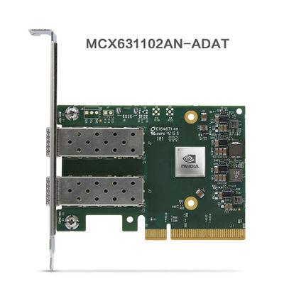 25GB निक मेलानॉक्स नेटवर्क कार्ड MCX631102AN-ADAT डुअल पोर्ट SFP28 PCIE 4.0 X8