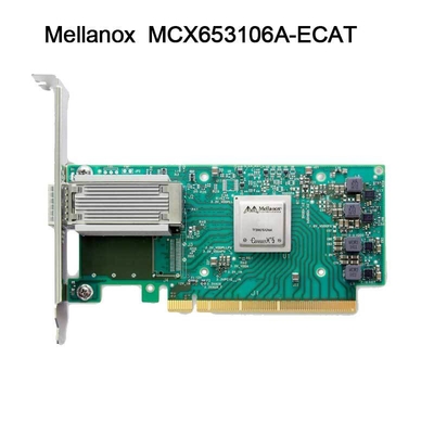 100g HDR Infiniband Mellanox 100gb Nic नेटवर्क इंटरफ़ेस QSFP56 MCX653106A-ECAT