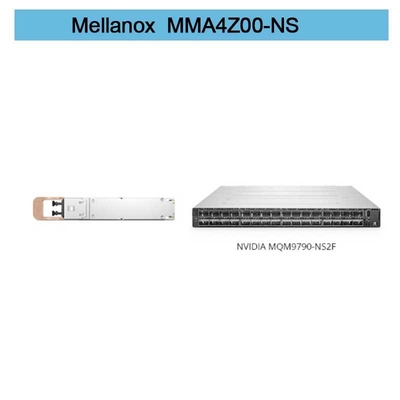 MMA4Z00-NS SFP+ MELLANOX संगत 800G 2xSR4 OSFP PAM4 850nm 50m InfiniBand NDR मॉड्यूल