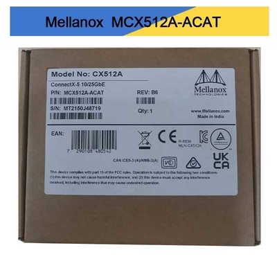 MCX512A-ACAT Mellanox ConnectX-5 EN नेटवर्क इंटरफेस कार्ड 10/25GbE डुअल पोर्ट SFP28