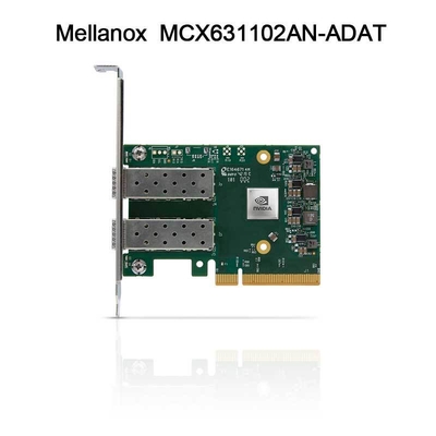 25GB निक मेलानॉक्स नेटवर्क कार्ड MCX631102AN-ADAT डुअल पोर्ट SFP28 PCIE 4.0 X8