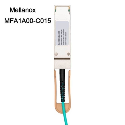 100GbE QSFP LSZH मेलानॉक्स AOC ईथरनेट केबल MFA1A00-C015 15m