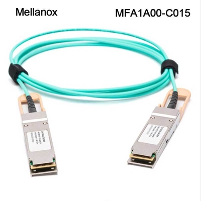 100GbE QSFP LSZH मेलानॉक्स AOC ईथरनेट केबल MFA1A00-C015 15m