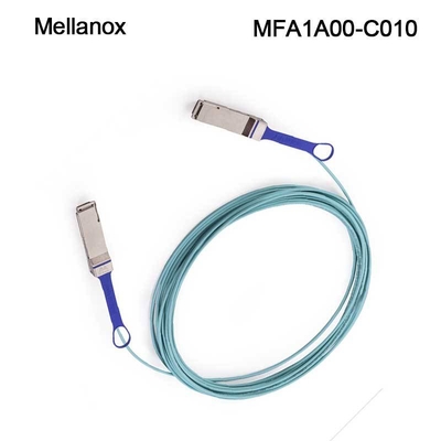100GbE LSZH मेलानॉक्स QSFP28 सक्रिय ऑप्टिकल केबल AOC MFA1A00-C010 10m
