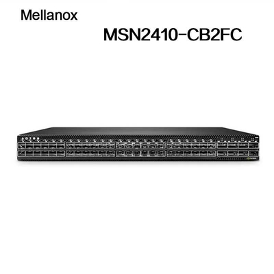 MSN2410-CB2FC मेलानॉक्स sN2410Mellanox नेटवर्क स्विच क्यूम्यलस लिनक्स 48 SFP28 पोर्ट 8 QSFP28 पोर्ट