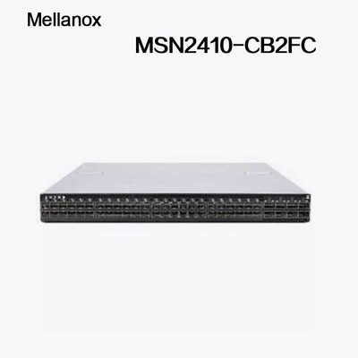 MSN2410-CB2FC मेलानॉक्स sN2410Mellanox नेटवर्क स्विच क्यूम्यलस लिनक्स 48 SFP28 पोर्ट 8 QSFP28 पोर्ट