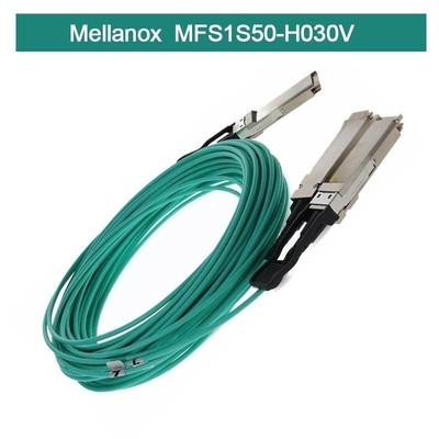 Infiniband Mellanox AOC MFS1S50-H030V VPI HDR & ETH 2x100Gb/S 30M QSFP56 नया और मूल