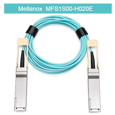 कम विलंबता Mellanox AOC केबल MFS1S00-H020E स्प्लिटर केबल ईथरनेट 200GbE से 2x100GbE 20m