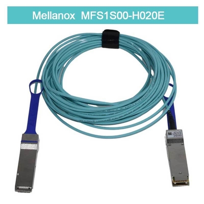 कम विलंबता Mellanox AOC केबल MFS1S00-H020E स्प्लिटर केबल ईथरनेट 200GbE से 2x100GbE 20m