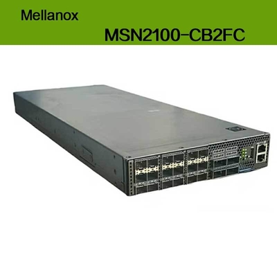 MSN2100-CB2FC Nvidia स्पेक्ट्रम 100gbe 1u स्विच 1g अधिकतम गति कम्युलस लिनक्स 16 Qsfp28 पोर्ट 2 AC PSU X86 2-कोर शॉर्ट डेप्थ P2c एयरफ्लो