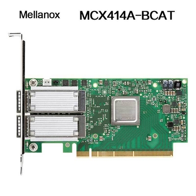 Nvidia 900-9X426-0054-Sq0 MCX414A-Bcat Connectx-4 En नेटवर्क इंटरफेस कार्ड, 40/56gbe ड्यूल-पोर्ट Qsfp28, Pcie3.0 X8, Tall Bracket