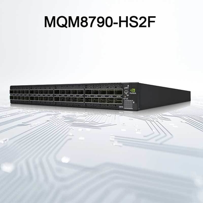 40 QSFP56 पोर्ट्स Mellanox क्वांटम एचडीआर इन्फिनिबैंड स्विच 200 जीबीपीएस MQM8790-HS2F