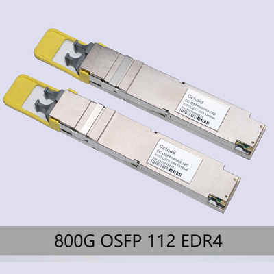 डाटा सेंटर के लिए उच्च गति 800G OSFP 112 EDR4 CC-OSFP08EDR8-12D ट्रांससीवर मॉड्यूल