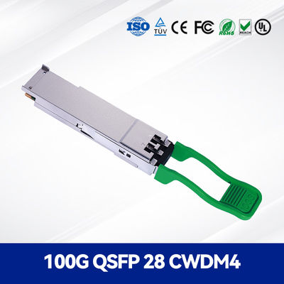 हाई स्पीड ऑप्टिकल ट्रांससीवर मॉड्यूल 100G QSFP28 CWDM4 2 किमी बैकबोन और मेट्रो, एक्सेस और एग्रीगेशन के लिए