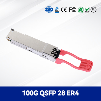 डाटा सेंटर के लिए प्रीमियम 100G QSFP28 ER4 40KM फाइबर ऑप्टिकल ट्रांससीवर मॉड्यूल