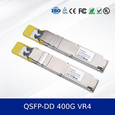 400G QSFP-DD VR4 ऑप्टिकल ट्रांससीवर मॉड्यूल 50m पहुंच, PAM4, CMIS 5.0