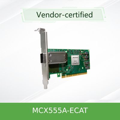 मेलानॉक्स नेटवर्क कार्ड VPI मेलानॉक्स 100gbe निक अडैप्टर कार्ड MCX555A-ECAT ConnectX-5 EDR 100GbE