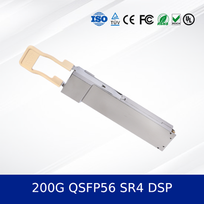 ईथरनेट उच्च प्रदर्शन 200G QSFP56 SR4 डीएसपी ऑप्टिकल ट्रांससीवर मॉड्यूल नया