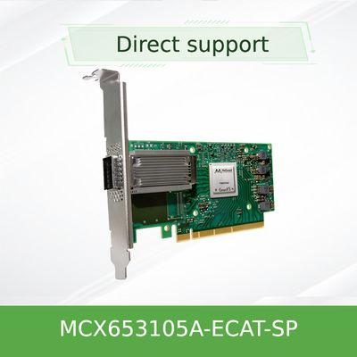 Nvidia MCX653105A-Ecat-Sp Connectx6 सिंगल-पोर्ट Osfp56 EDR 100GB/S वीपीआई इन्फिनिबैंड नेटवर्क कार्ड