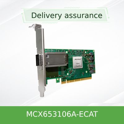 100g HDR Infiniband Mellanox 100gb Nic नेटवर्क इंटरफ़ेस QSFP56 MCX653106A-ECAT