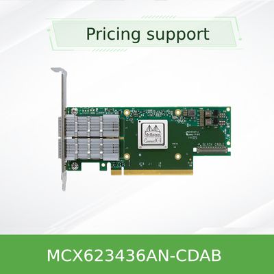 एनवीडिया MCX623436AN-CDAB कनेक्टएक्स-6 डीएक्स एन एडाप्टर कार्ड, 100 जीबीई, ओसीपी3.0, होस्ट प्रबंधन के साथ, डुअल-पोर्ट QSFP56, पीसीआईई 4.0 x16, कोई क्रिप्टो नहीं, थंबस्क्रू (पुल टैब)