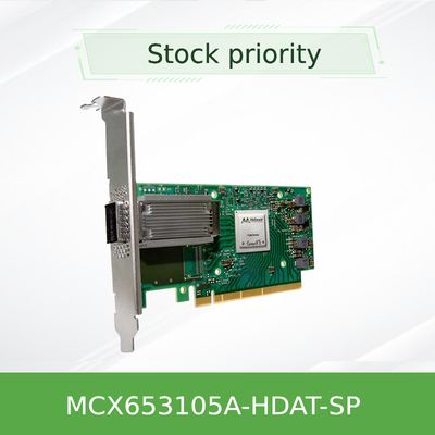 Mellanox ConnectX-6 MCX653105A-HDAT-SP वीपीआई सिंगल पोर्ट एचडीआर 200Gb/s InfiniBand और ईथरनेट एडाप्टर कार्ड, पीसीआईई 3.0/4.0 x16