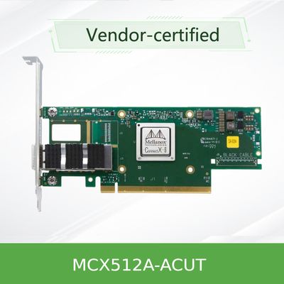 SFP28 10GbE/25GbE मेलानॉक्स नेटवर्क कार्ड X8 PCIE इथरनेट कार्ड MCX512A-ACUT