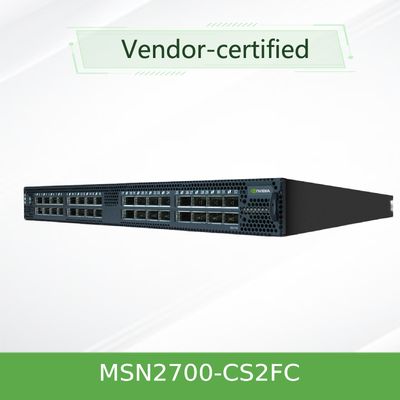 फुल डुप्लेक्स क्यूम्यलस लिनक्स मेलानॉक्स नेटवर्क स्विच MSN2700 - CS2FC 100GbE 1U