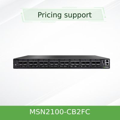 MSN2100-CB2FC Nvidia स्पेक्ट्रम 100gbe 1u स्विच 1g अधिकतम गति कम्युलस लिनक्स 16 Qsfp28 पोर्ट 2 AC PSU X86 2-कोर शॉर्ट डेप्थ P2c एयरफ्लो
