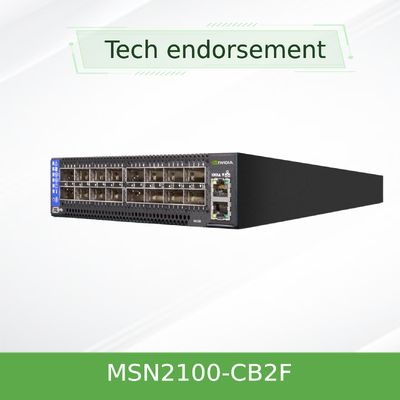 MSN2100-CB2F मेलानॉक्स नेटवर्क स्विच 100 गीगाबिट ईथरनेट GbE