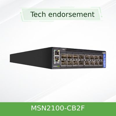 MSN2100-CB2F मेलानॉक्स ईथरनेट स्विच आधी चौड़ाई 10/25GbE और 100GbE
