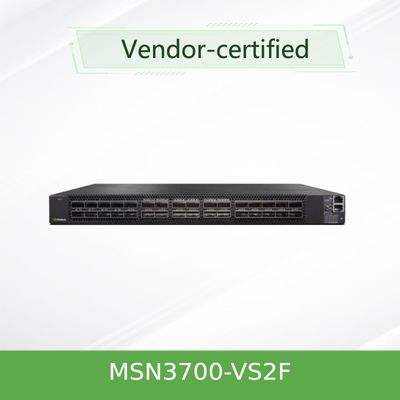 MSN3700-VS2F 200GbE मेलानॉक्स नेटवर्क स्विच SN3000 1U रैक माउंट