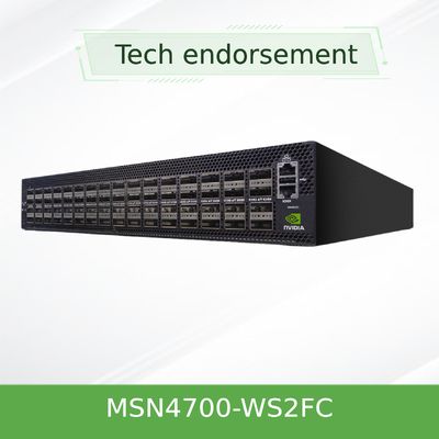 स्पेक्ट्रम-3 ओपन ईथरनेट मेलानॉक्स नेटवर्क स्विच 400GbE 1U MSN4700-WS2FC