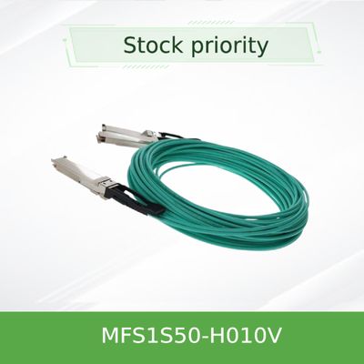 MFS1S50-H010V 200GbE से 2x100GbE सक्रिय फाइबर ऑप्टिक केबल InfiniBand केबल्स Mellanox AOC केबल