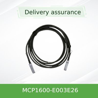 MCP1600-E003E26 डायरेक्ट अटैच कॉपर केबल InfiniBand EDR 100Gb/S QSFP28 3m ब्लैक 26AWG तक