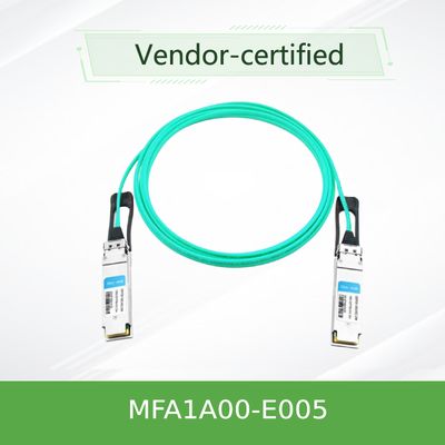 MFA1A00-E005 सक्रिय ऑप्टिकल केबल InfiniBand EDR 100Gb/S तक QSFP LSZH 5m मेलानॉक्स AOC केबल