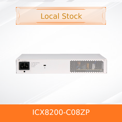 नया मूल रकस कॉम्पैक्ट स्टैकेबल ईथरनेट स्विच Icx8200-C08zp PoE++ स्विच