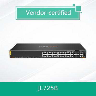 100% वास्तविक उत्पाद HPE Aruba नेटवर्किंग CX 6200F 24G क्लास-4 PoE 4SFP+ 370W स्विच (JL725B)
