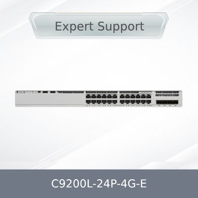 C9200L-24p-4G-E सिस्को उत्प्रेरक 24 पोर्ट पो लेयर3 प्रबंधित गीगाबिट ईथरनेट 4 एसएफपी पोर्ट स्टैकेबल नेटवर्क स्विच C9200L-24p-4G-E