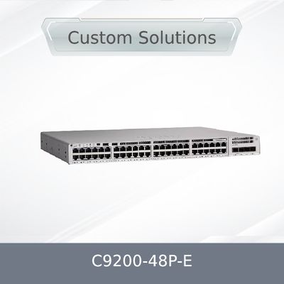 C9200-48p-E 48X 1g RJ45 Poe+पोर्ट नेटवर्क स्विच 48 पोर्ट Poe+नेटवर्क एसेंशियल X1 AC पावर सप्लाई के साथ