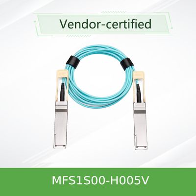 NVIDIA MFS1S00-H005V 200Gb/s QSFP56 एक्टिव ऑप्टिकल केबल - एचडीआर इन्फिनिबैंड और 200GbE के लिए 5m AOC