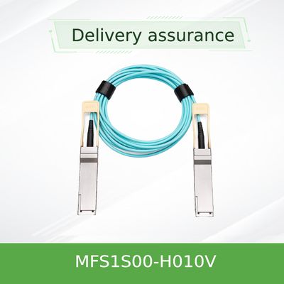 NVIDIA MFS1S00-H010V 200Gb/s QSFP56 एक्टिव ऑप्टिकल केबल - HDR इन्फिनिबैंड और 200GbE डेटा केंद्रों के लिए 10m AOC
