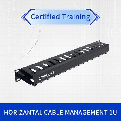 1U Horizontal Cable Management Assembly with Carbon Steel Construction for Professional Network Racks