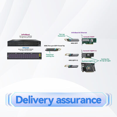 MMA4Z00-NS मेलानॉक्स ट्रांसीवर 800Gb/S ट्विन पोर्ट OSFP 2x400Gb/S मल्टीमोड SR8 50m