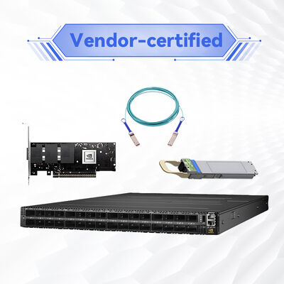 NVIDIA क्वांटम-2 MQM9700-NS2R 64-पोर्ट 400Gb/s रिवर्स एयरफ्लो (C2P) के साथ प्रबंधित इन्फिनिबैंड स्विच