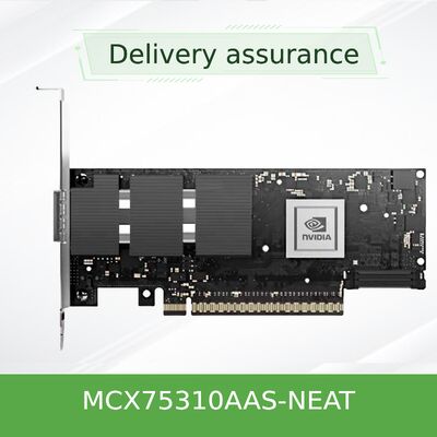 NVIDIA ConnectX-7 NDR 400Gb/s InfiniBand एडॉप्टर MCX75310AAS-HEAT | PCIe Gen5 डुअल-पोर्ट