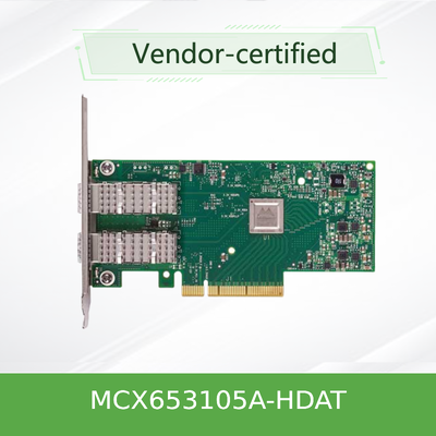 NVIDIA MCX653105A-HDAT ConnectX-6 200Gb/s InfiniBand एडाप्टर कार्ड - सिंगल-पोर्ट QSFP56, PCIe Gen 4.0 x16, लो-प्रोफाइल