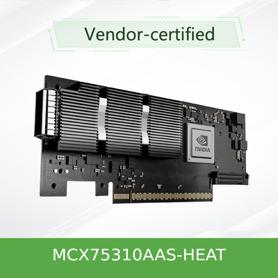 NVIDIA MCX75310AAS-HEAT कनेक्टएक्स-7 200Gb/s InfiniBand एडाप्टर PCIe 5.0 x16 OSFP