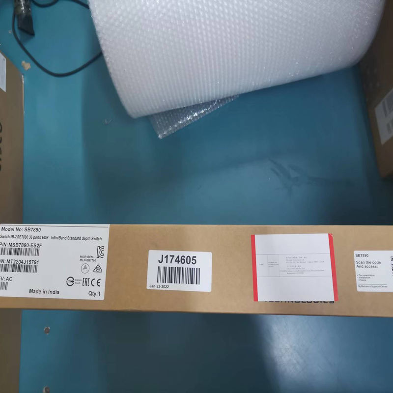 36p बाहरी रूप से प्रबंधित EDR 100Gb/S स्मार्ट मेलानॉक्स Infiniband स्विच MSB7890-ES2F नॉन-ब्लॉकिंग